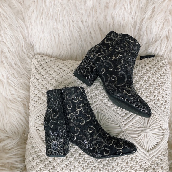 Sequin Flower Bootie 🌸 SOLD 🚨🚨🚨🚨🚨 - Picture 3 of 6